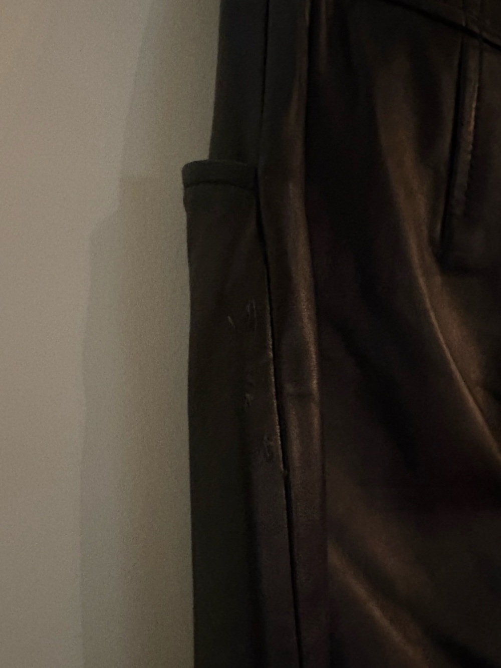 Mackage Leather Zip-Front Pencil Skirt with Belt - Picture 3 of 3